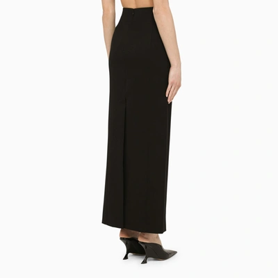Shop Wardrobe.nyc Black Long Skirt With Slit