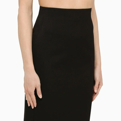 Shop Wardrobe.nyc Black Long Skirt With Slit