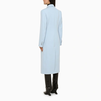 Shop Wardrobe.nyc Light Blue Double Breasted Wool Coat