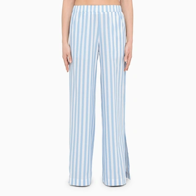 Shop Woera White/blue Palazzo Trousers