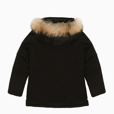 Shop Woolrich Black Hooded Parka Jacket