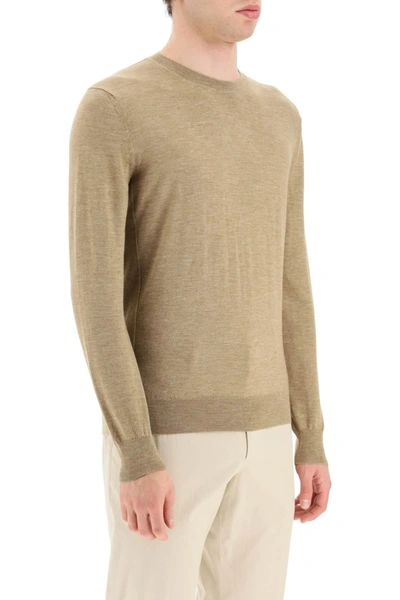Shop Zegna Lightweight Silk Cashmere And Linen Sweater
