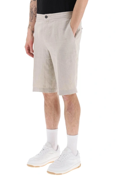 Shop Zegna Linen Shorts