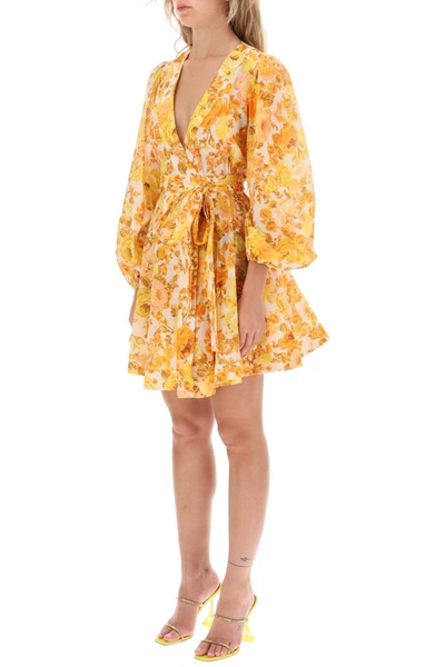 Shop Zimmermann 'raie Wrap' Mini Dress