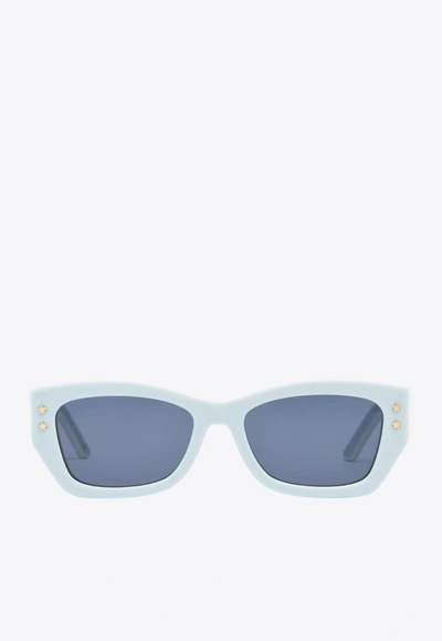 Shop Dior Pacific S2u Square Sunglasses In Light Blue