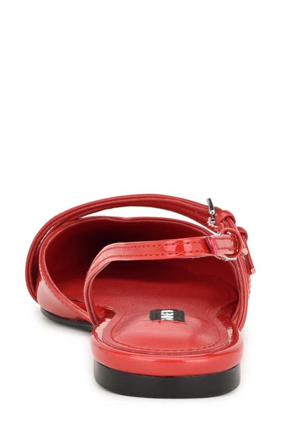 Shop Nine West Beley Patent Slingback Flat In Red Patent
