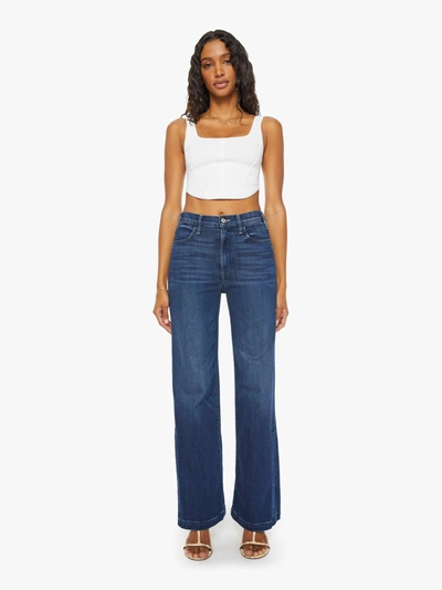 Shop Mother The Hustler Sidewinder Tongue In Chic Jeans In Blue