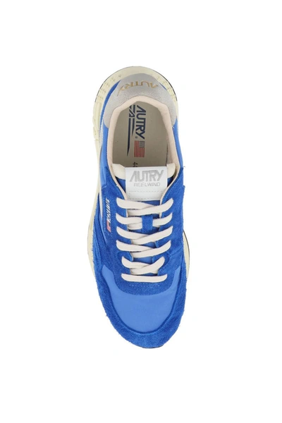 Shop Autry Reelwind Low-top Nylon And Suede Sneakers In Multicolor