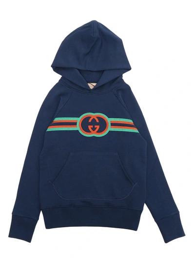 Shop Gucci Kid Sweatshirt In Blue