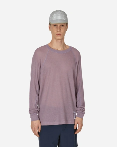 Shop Satisfy Cloudmerino™ Waffle Base Layer Longsleeve T-shirt Dusk In Purple