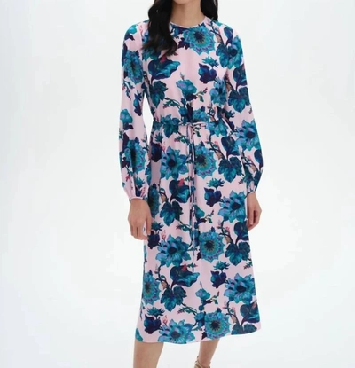 Shop Diane Von Furstenberg Sydney Midi Dress In Astrantia Turq In Multi