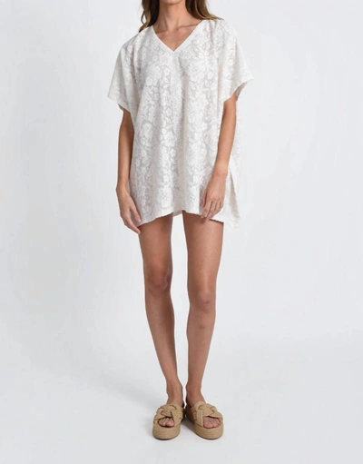 Shop Molly Bracken Caftan V-neck Swim Dress In White