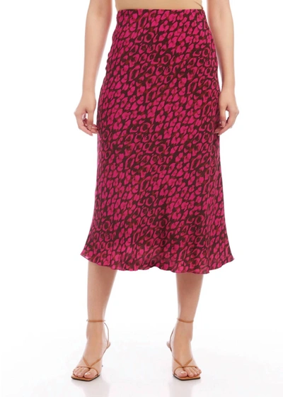 Shop Fifteen Twenty Bias Midi Skirt In Leopard In Multi