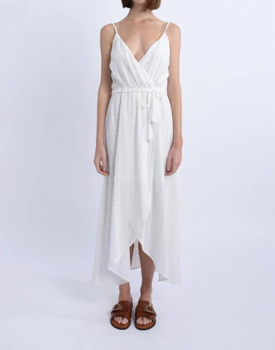 Shop Molly Bracken Sadler Long Wrap Dress In Off White