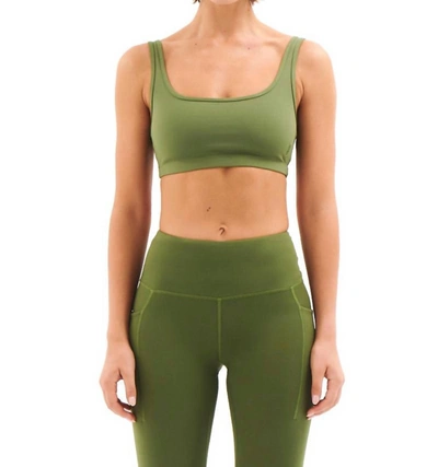 Shop P.e Nation Amplify Sports Bra In Olive In Green