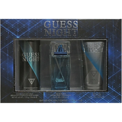 Shop Guess Night Mens 3.4 oz Edt, 6 oz Body Spray,6.7 oz Shower Gel