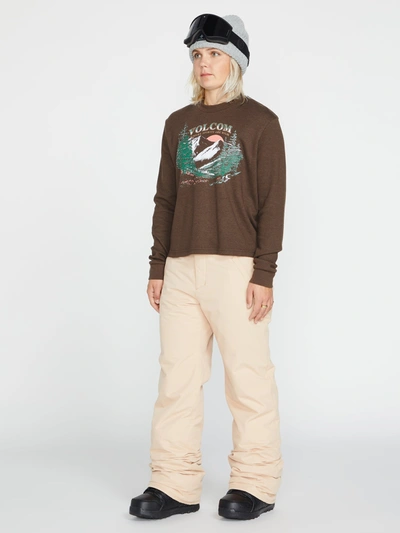 Shop Volcom Womens Frochickie Insulated Pants - Sand In Beige