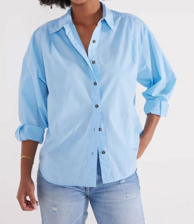 Shop Etica Jeana Poplin Shirt In Light Blue