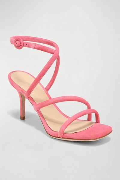 Shop Veronica Beard Women's Mariel Suede Ankle Strap Sandal In Coral In Pink