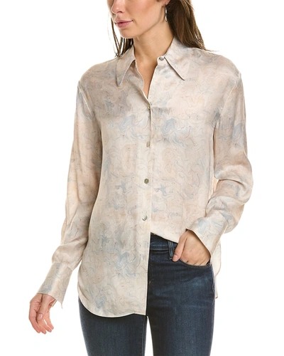 Shop Vince Marble Shirt In White