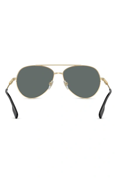 Shop Burberry 58mm Polarized Pilot Sunglasses In Light Gold