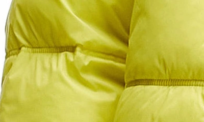 Shop Topshop Hooded Puffer Jacket In Dark Yellow