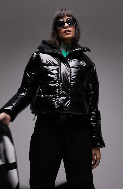 Shop Topshop Sno Water Resistant Puffer Ski Jacket In Black