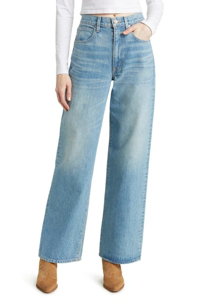 Shop Slvrlake Grace Cotton Wide Leg Jeans In Sweet Thing