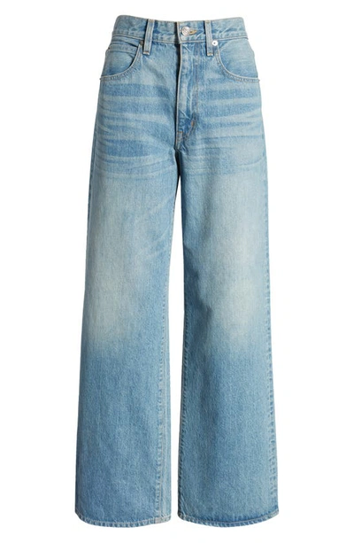 Shop Slvrlake Grace Cotton Wide Leg Jeans In Sweet Thing