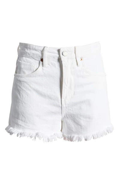 Shop Blanknyc The Reeve Frayed High Waist Denim Shorts In See You Again