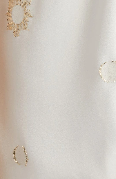 Shop Stella Mccartney Foil Dot One-shoulder Scarf Top In Natural