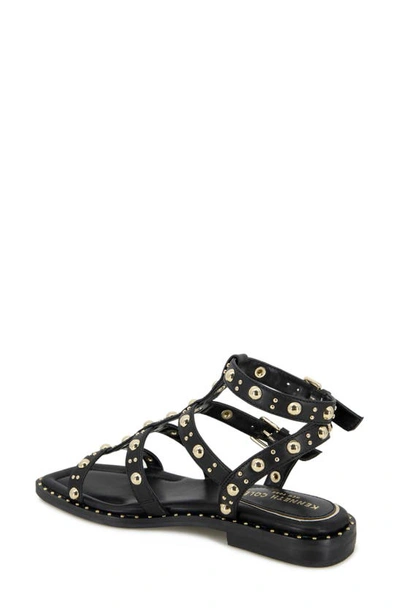 Kenneth Cole Women's Ruby Studded Gladiator Sandals In Black Pu