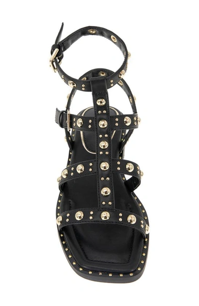 Kenneth Cole Women's Ruby Studded Gladiator Sandals In Black Pu