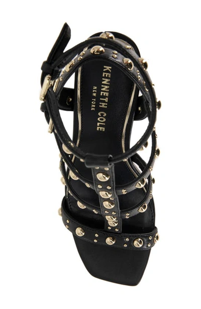Kenneth Cole Women's Ruby Studded Gladiator Sandals In Black Pu