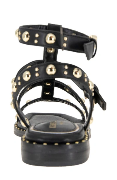 Kenneth Cole Women's Ruby Studded Gladiator Sandals In Black Pu