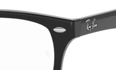 Shop Ray Ban 50mm Square Optical Glasses In Black Red