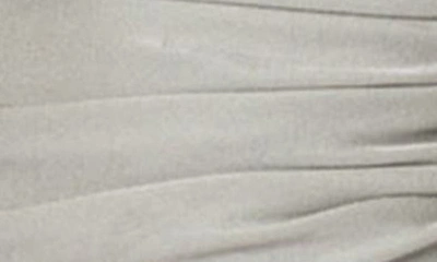 Edikted Maxeen Shiny Ruched Crop Tube Top In Gray