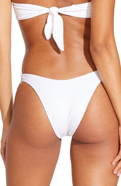 Shop Vitamin A ® California Ribbed Bikini Bottoms In White Eco Rib