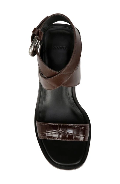 Shop Vince Dalia Block Heel Sandal In Cacaobrown