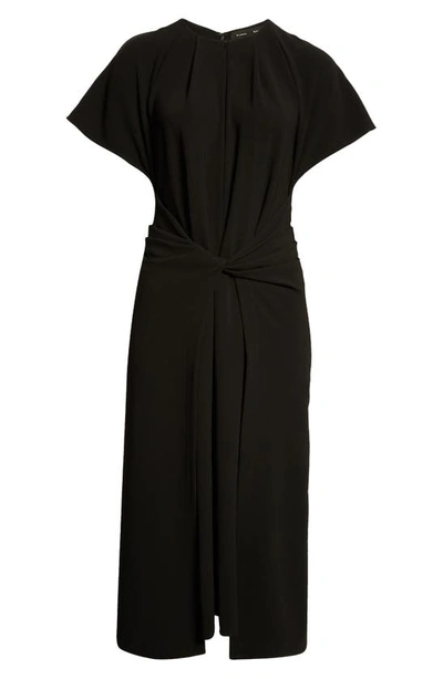 Shop Proenza Schouler Julie Twist Front Matte Crepe Dress In Black