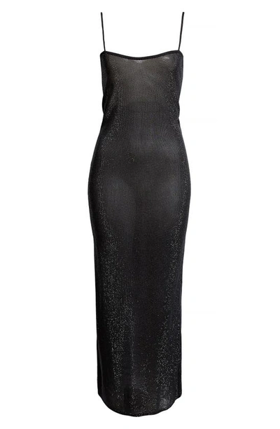 Shop Alexander Wang Crystal Embellished Slipdress In Black