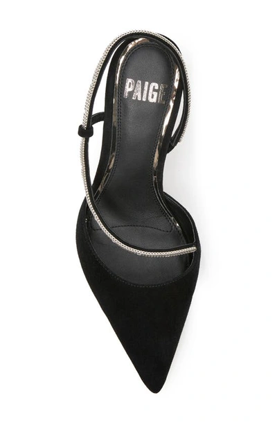 Shop Paige Stephanie Slingback Pointed Toe Pump In Black