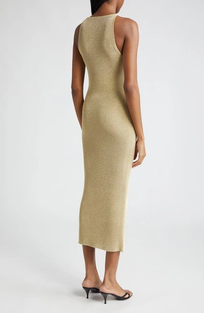 Shop A.l.c Ashley Sleeveless Midi Sweater Dress In Bright Gold