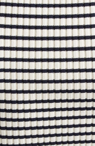 Shop A.l.c Aster Stripe Flare Cuff Sweater In Antico/ Dark Sapphire