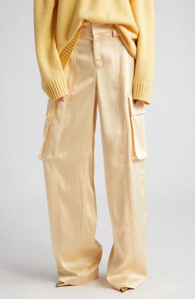 Shop A.l.c Bryan Wide Leg Cargo Pants In Apricot Sherbert