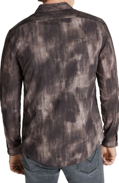 Shop John Varvatos Slim Fit Print Button-up Shirt In Brandy