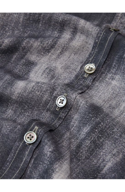 Shop John Varvatos Slim Fit Print Button-up Shirt In Med Grey