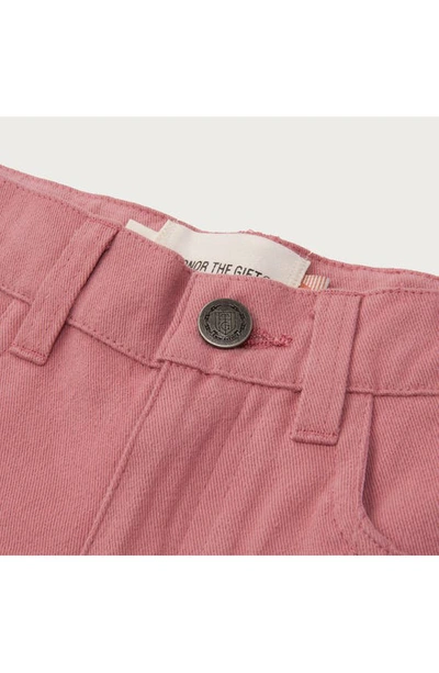 Shop Honor The Gift Kids' Front Seam Cotton Twill Pants In Mauve