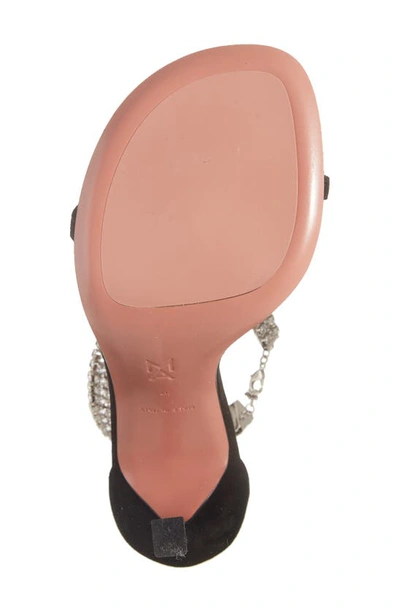 Amina Muaddi Iman Crystal-embellished Satin Sandals In Black