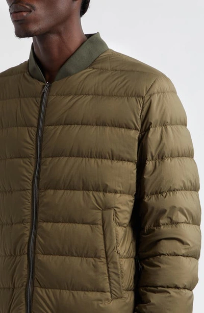 Shop Herno Legend Quilted Down Bomber Jacket In Military Green